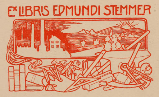 Exlibris by ? Unbekannt from Unknown for Edmundi Stemmer - Working Technology 