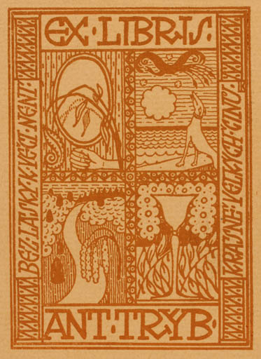 Exlibris by ? Unbekannt from Unknown for Ant. Tryb - Fauna Flora 