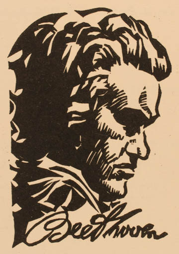Exlibris by ? Unbekannt from Unknown for ? Freie Graphik - Music Portrait 