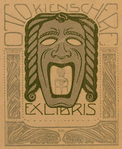 Exlibris by ? Unbekannt from Unknown for Otto Kienschere - Theater/Cirkus 