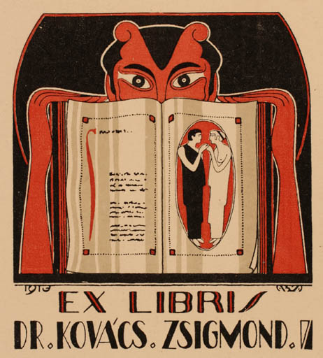 Exlibris by ? Unbekannt from Unknown for Dr. Zsigmond Kovacs - Book Fairytale/fable Romance 