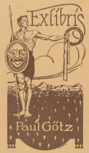 Exlibris by ? Unbekannt from Unknown for Paul Götz - Man 