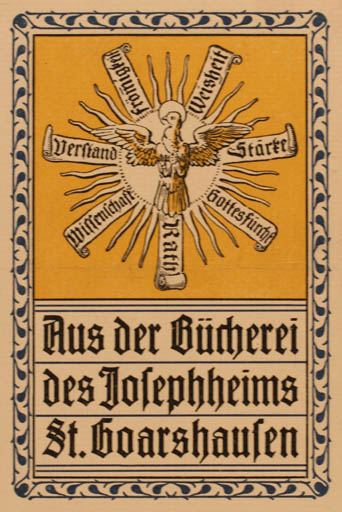 Exlibris by ? Unbekannt from Germany for St. Goarshausen Josephheim - Text/Writing 