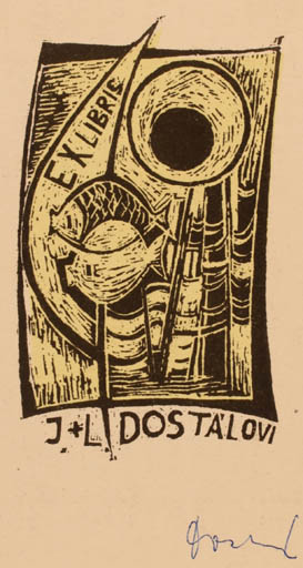 Exlibris by ? Unbekannt from Unknown for J. u. L. Dostalovi - Abstract 