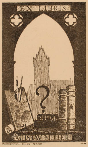 Exlibris by ? Unbekannt from Unknown for Gustav Müller - 