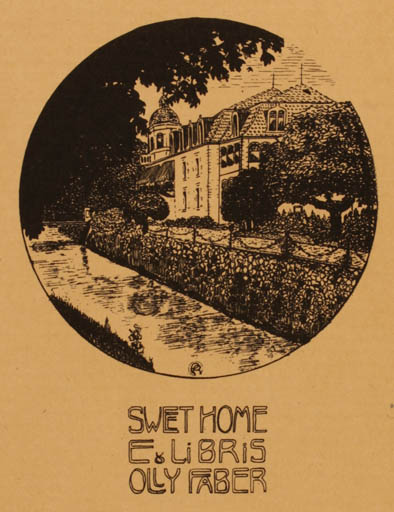 Exlibris by ? Unbekannt from Unknown for Olly Faber - Architecture 