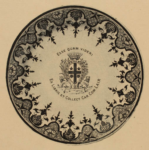 Exlibris by ? Unbekannt from Unknown for Car. Com. Lair - Ornament 