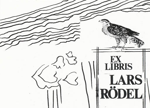 Exlibris by Vytautas O. Virkau from USA for Lars Rödel - Fauna Bird 