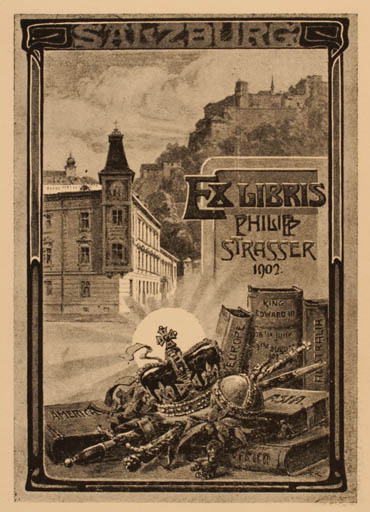 Exlibris by ? Unbekannt from Unknown for Philipp Strasser - Architecture Book 