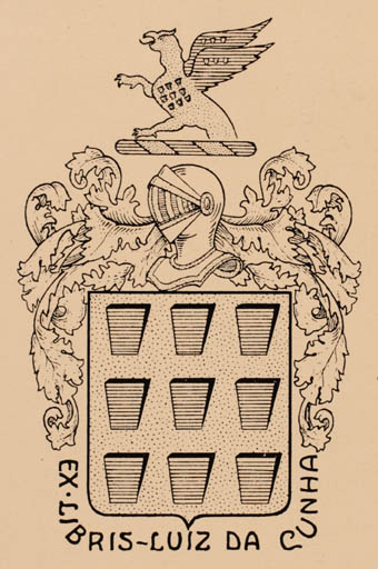 Exlibris by ? Unbekannt from Unknown for Luiz da Cunha - Heraldry 