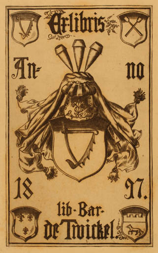 Exlibris by ? Unbekannt from Unknown for Bar. de Twickel - Heraldry 