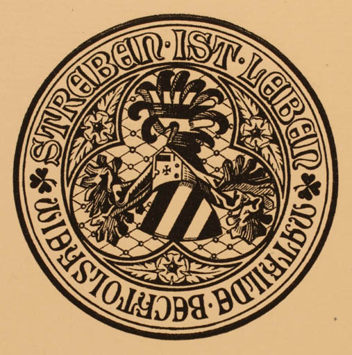 Exlibris by ? Unbekannt from Unknown for Mathilde Bechtolsheim - Heraldry 