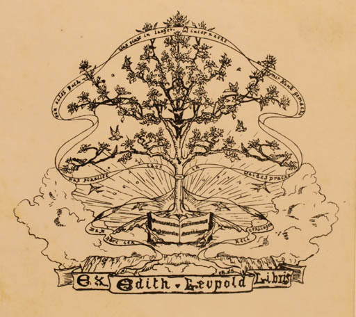 Exlibris by ? Unbekannt from Unknown for Edith Leopold - Tree 