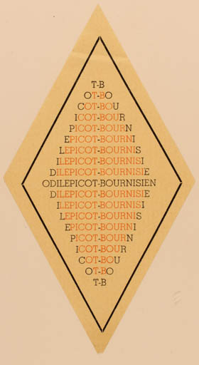 Exlibris by ? Unbekannt from Unknown for Odile Picot-Bournisien - Text/Writing 