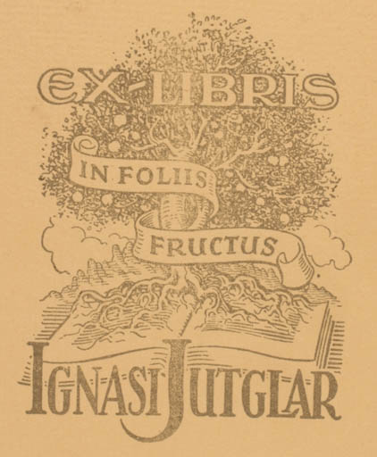 Exlibris by ? Unbekannt from Unknown for Ignasi Jutglar - Tree 