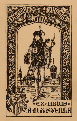 Exlibris by ? Unbekannt from Unknown for A. M. de Steinle - City Man 