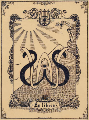 Exlibris by ? Unbekannt from Unknown for ? S. W. A. S. - Text/Writing 