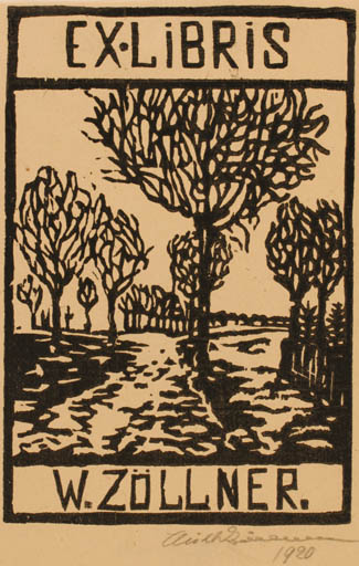 Exlibris by ? Unbekannt from Unknown for W. Zöllner - Scenery/Landscape 